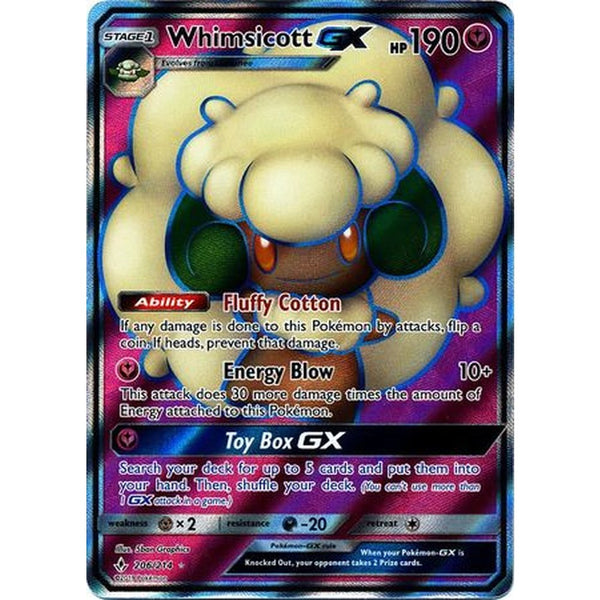 Whimsicott GX - 206/214 - Full Art Ultra Rare