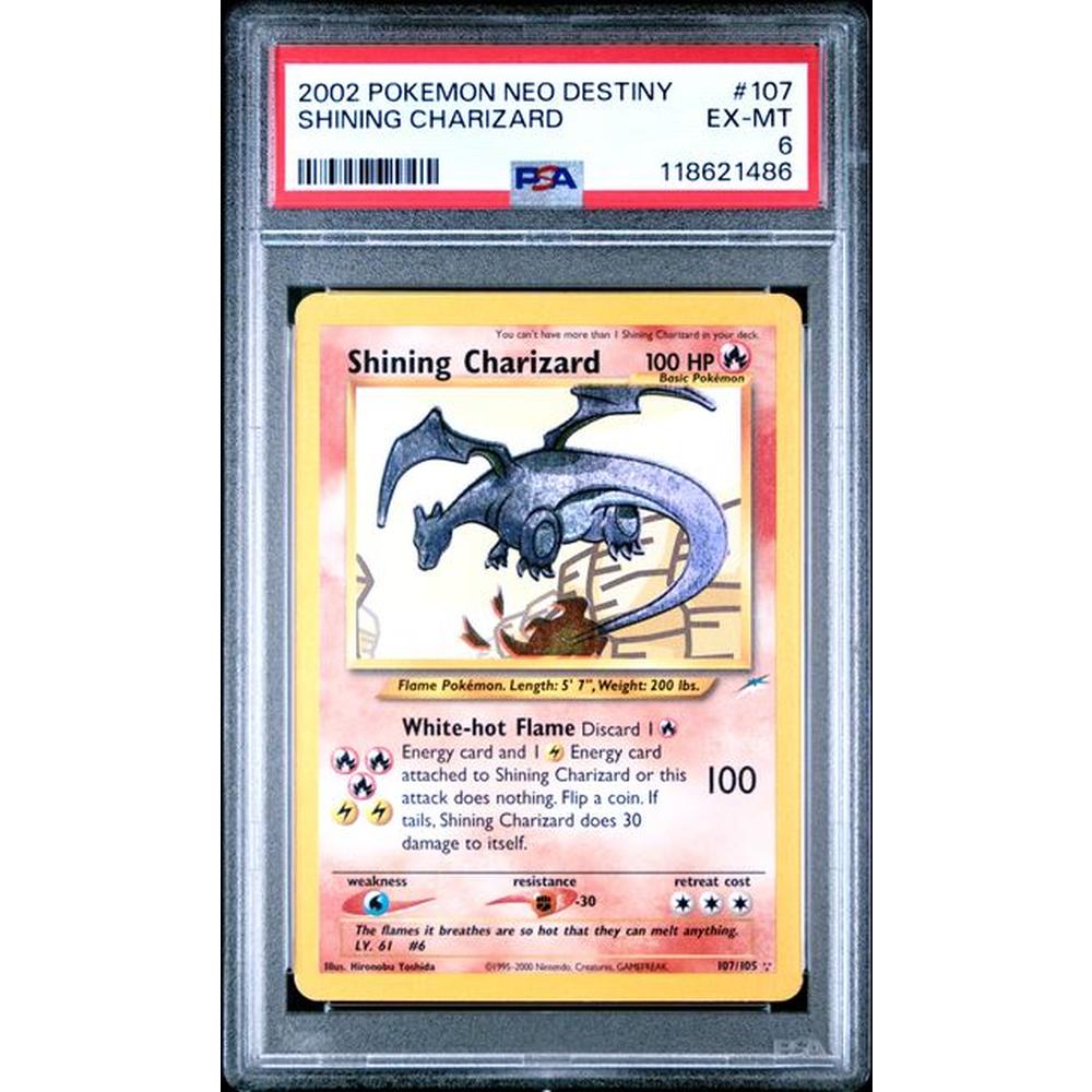 2002 POKEMON NEO DESTINY #107 SHINING CHARIZARD | PSA 6 |