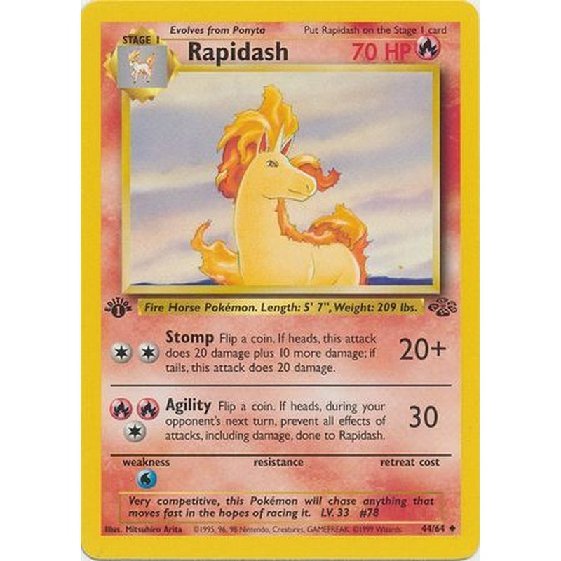 Rapidash - 44/64 - Uncommon 1st Edition
