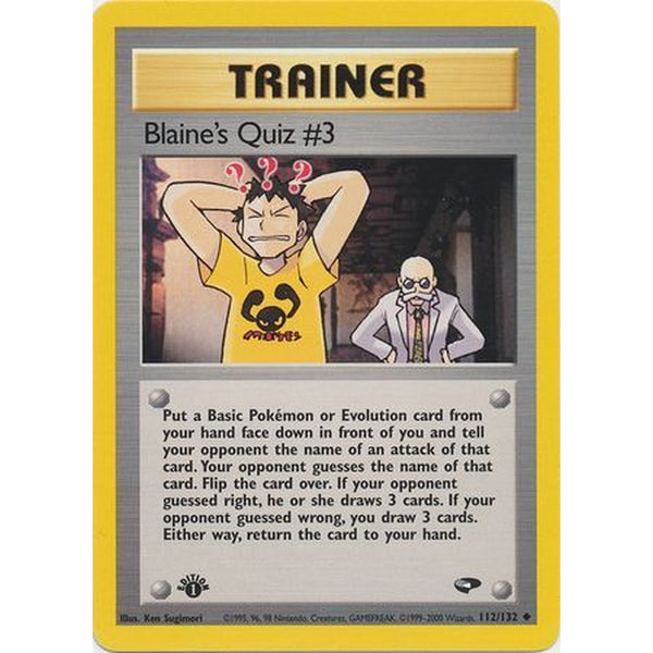 Blaine's Quiz #3 - 112/132 - Uncommon 1st Edition