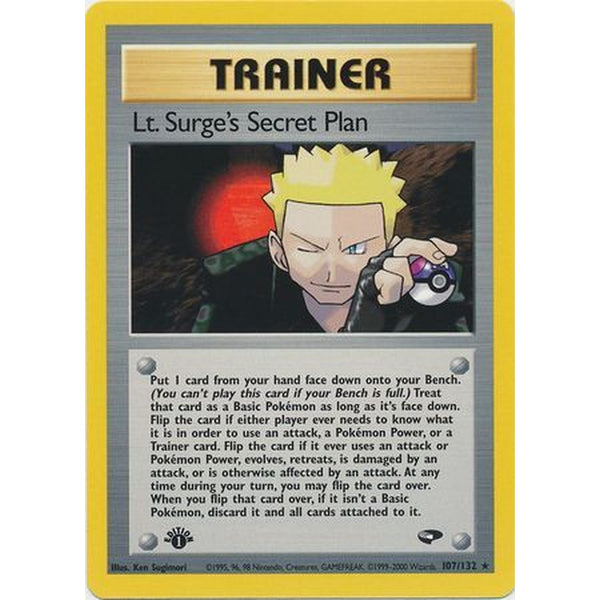 Lt. Surge's Secret Plan - 107/132 - Rare 1st Edition