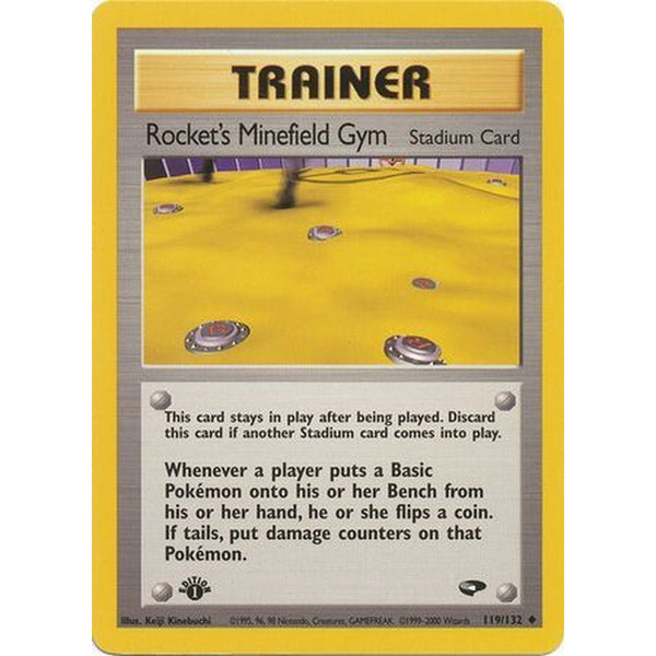 Rocket's Minefield Gym - 119/132 - Uncommon 1st Edition