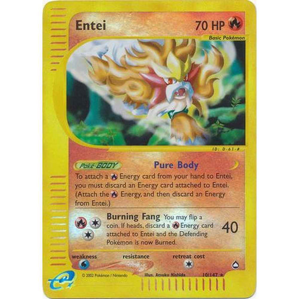 Entei - 10/147 - Rare Reverse Holo