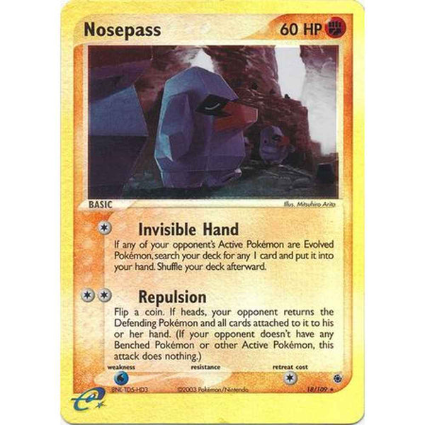 Nosepass - 18/109 - Rare Reverse Holo