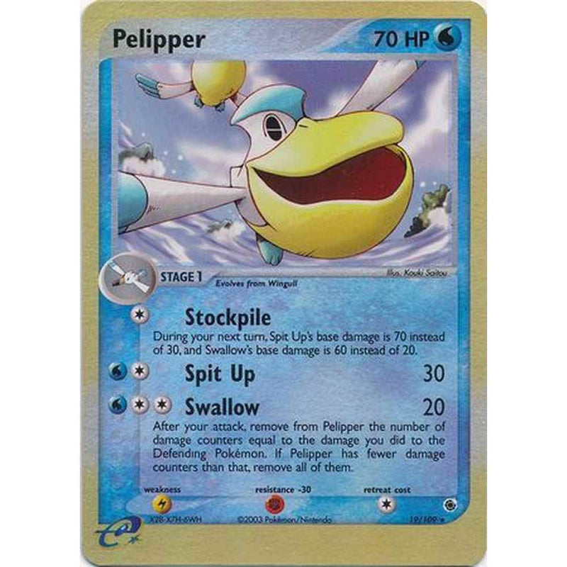 Pelipper - 19/109 - Rare - Reverse Holo