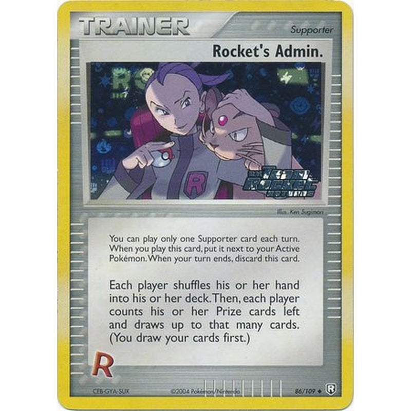 Rocket's Admin. - 86/109 - Uncommon Reverse Holo