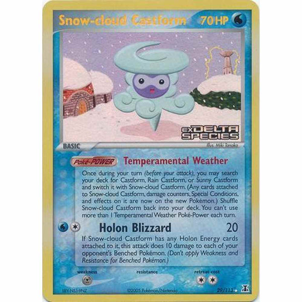 Snow-cloud Castform - 29/113 - Rare Reverse Holo