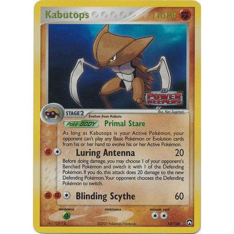 Kabutops - 10/108 - Holo Rare Reverse Holo