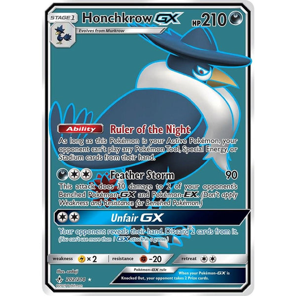 Honchkrow GX #202 Pokemon Unbroken Bonds