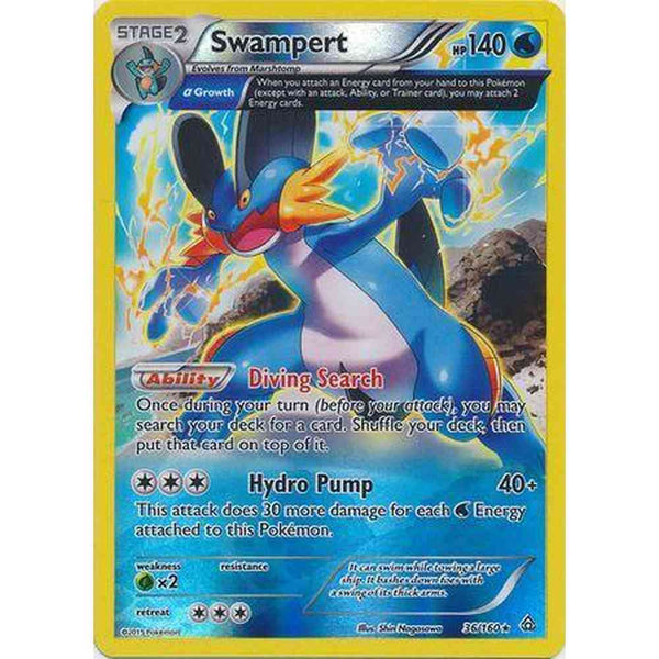 Swampert Reverse Holo #36 Pokemon Primal Clash
