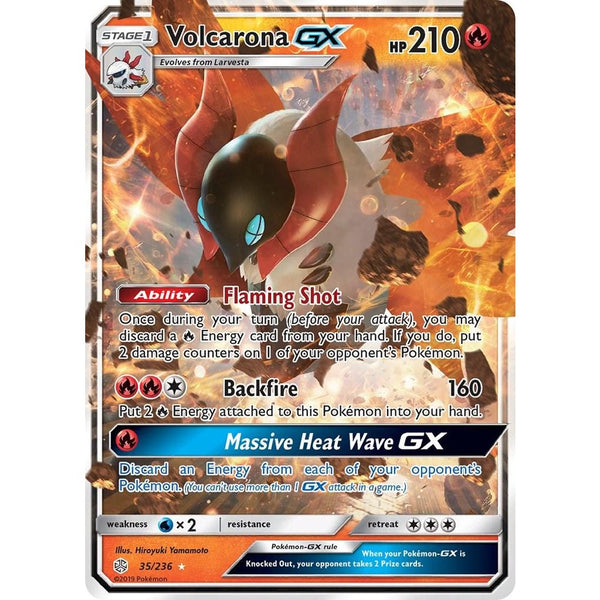Volcarona GX #35 Pokemon Cosmic Eclipse