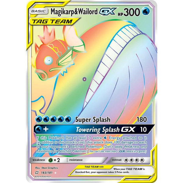 Magikarp & Wailord GX #183 Pokemon Team Up
