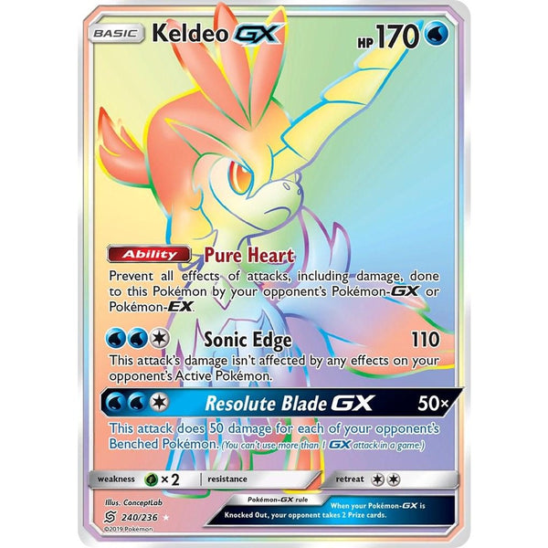 Keldeo GX #240 Pokemon Unified Minds