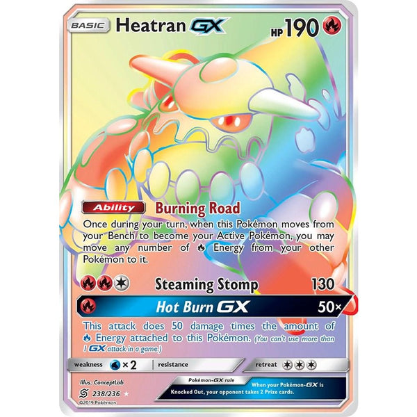 Heatran GX #238 Pokemon Unified Minds