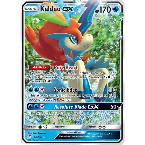 Keldeo GX #47 Pokemon Unified Minds