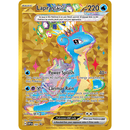 Lapras ex 164 SVP Promo Mint holo Pokémon card with gold geometric background