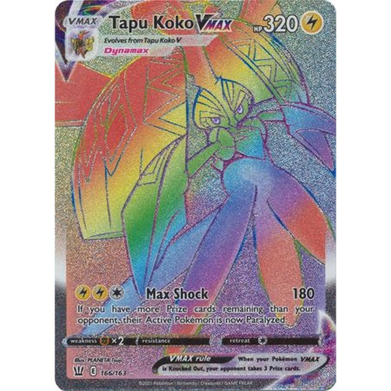 Tapu Koko VMAX - 166/163 - Hyper Rare