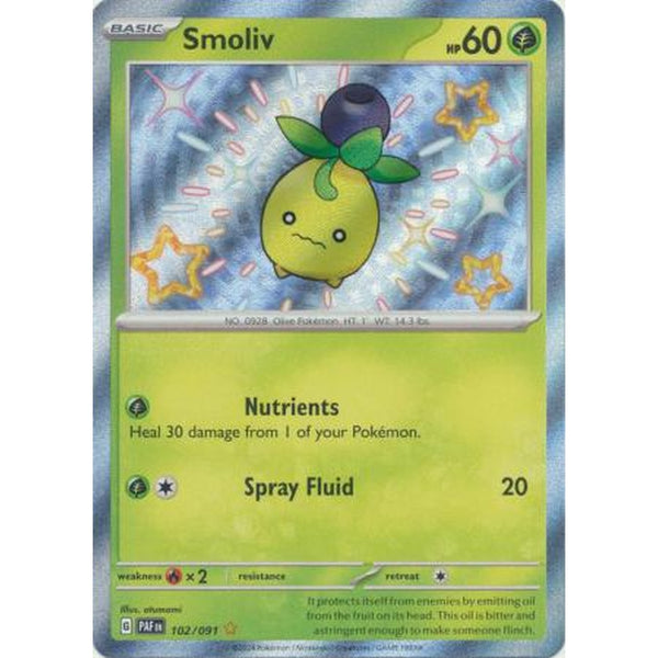 Smoliv - 102/091 - Shiny Rare