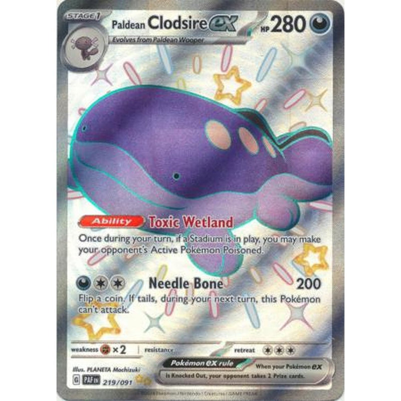 Paldean Clodsire ex - 219/091 - Shiny Ultra Rare