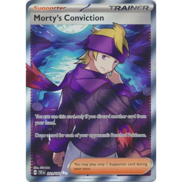 Morty's Conviction - 201/162 - Full Art Secret Rare