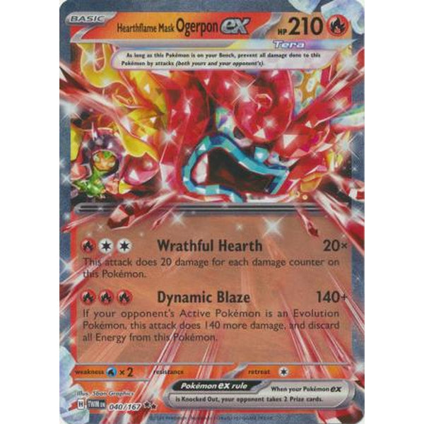 Hearthflame Mask Ogerpon ex - 040/167 - Ultra Rare