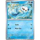 Oshawott 021/086 Mint White Flare Pokémon card with silver border and water-type moves