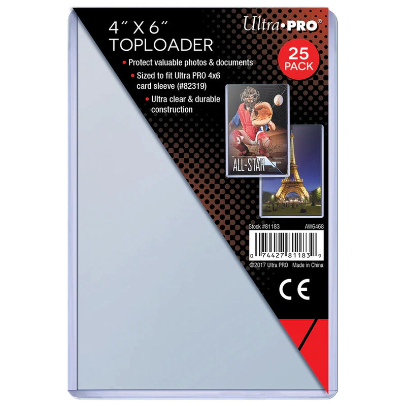 Ultra PRO Toploader 4x6" - Beskytt bildene eller dokumente dine 25 stk
