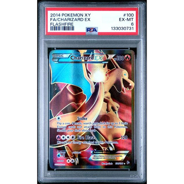 2014 POKEMON XY FLASHFIRE #100 FA/CHARIZARD EX | PSA 6 |