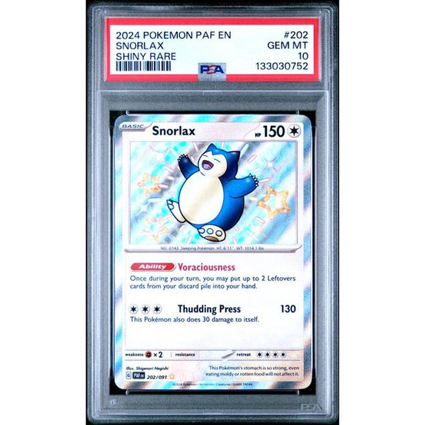 2024 POKEMON PAF EN-PALDEAN FATES #202 SNORLAX | PSA 10 |