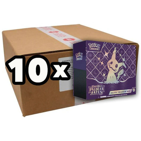 Pokemon Paldean Fates Elite Trainer Box Sealed Case 10 stk.