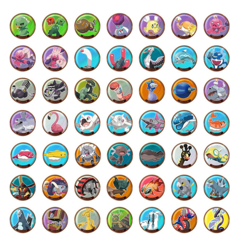 Pokemon Kinesisk Magnetic Coin Set Paldea Vol. 2