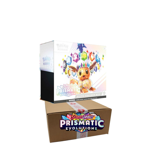 Pokemon Prismatic Evolutions Elite Trainer Box Case 10 stk.