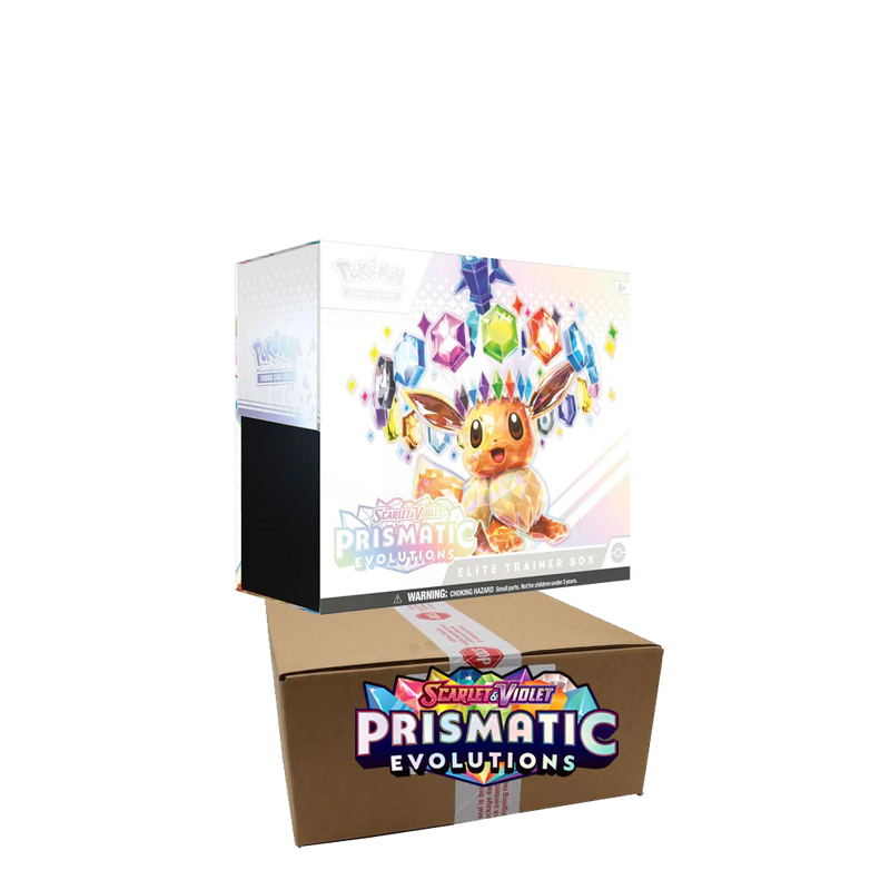 Pokemon Prismatic Evolutions Elite Trainer Box Case 10 stk.