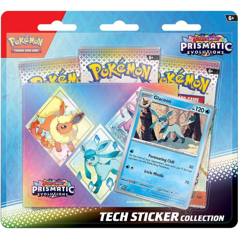 Pokemon Prismatic Evolutions Glaceon Tech Sticker