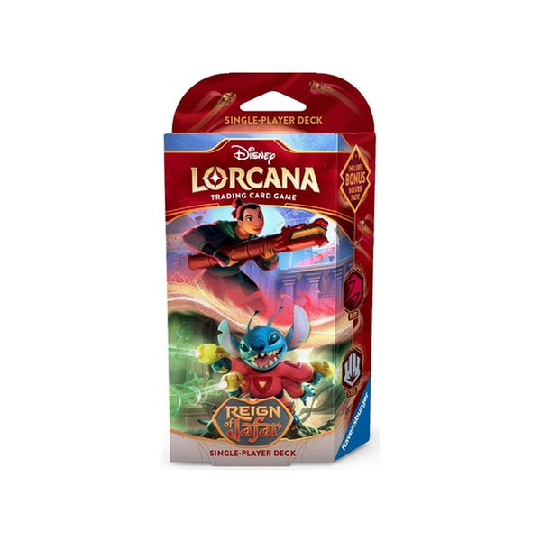 Disney Lorcana Reign of Jafar Starter Single-Player Deck - Ruby & Steel