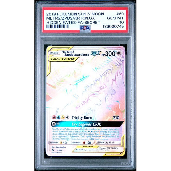 2019 POKEMON SUN & MOON HIDDEN FATES #69 MLTRS/ZPDS/ARTCN.GX | PSA 10 |