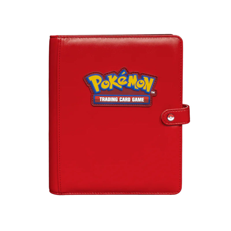 Premium Red 4-Pocket Snap Binder for Pokemon