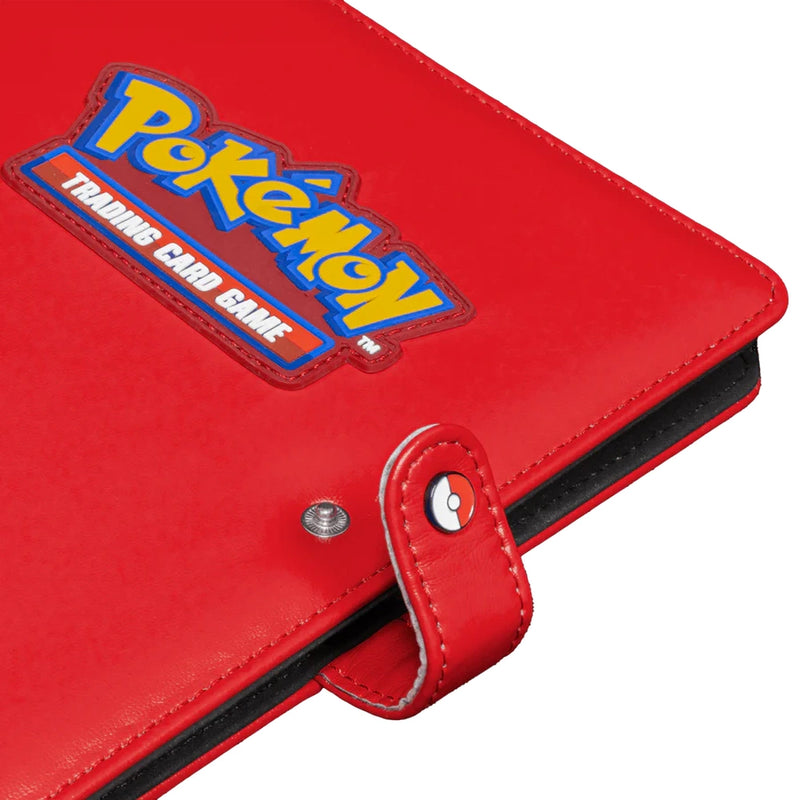 Premium Red 4-Pocket Snap Binder for Pokemon