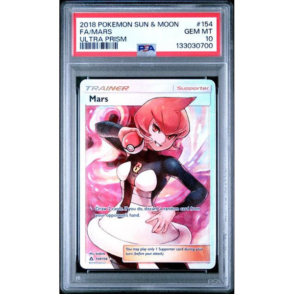 2018 POKEMON SUN & MOON ULTRA PRISM #154 FA/MARS | PSA 10 |