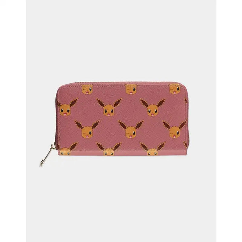 Pokemon Eevee lommebok med glidelås - rosa AOP design