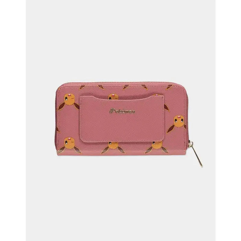 Pokemon Eevee lommebok med glidelås - rosa AOP design