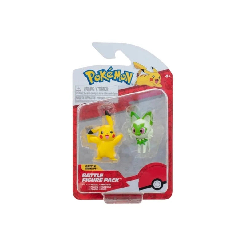 Pokemon - Battle Figur Pikachu Og Sprigatito