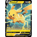 Pikachu V SWSH063 Promo 2020 LP, veldig dårlig sentrering