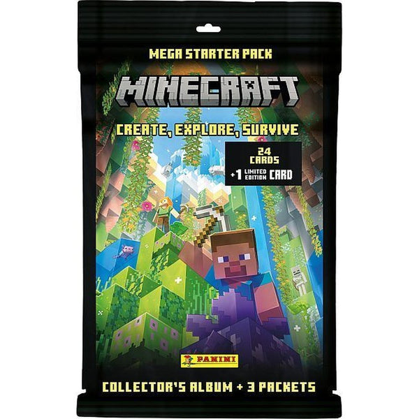 Minecraft 2023 Starter Med Perm, 1 Limited Edition Kort + 3 Pakker