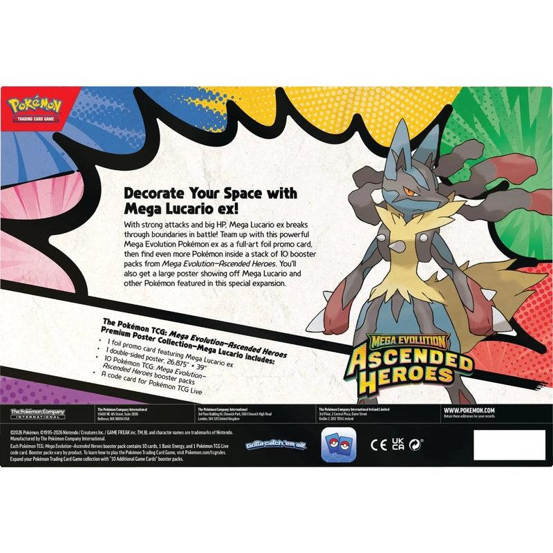 Pokemon Ascended Heroes Premium Poster Collection - Mega Lucario