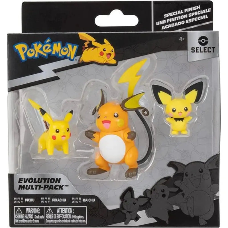 Pokemon Battle Figur 3-Pack Pikachu,Pichu,Raichu