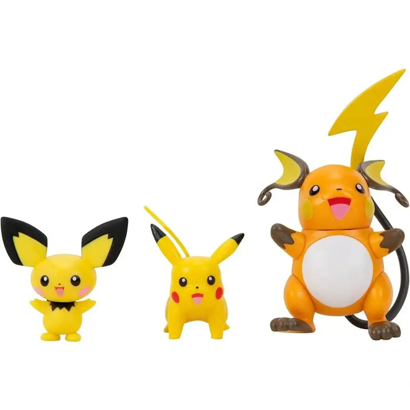 Pokemon Battle Figur 3-Pack Pikachu,Pichu,Raichu