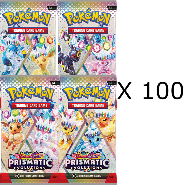 Pokemon Prismatic Evolutions Booster Box Uten Display 100 Pakker