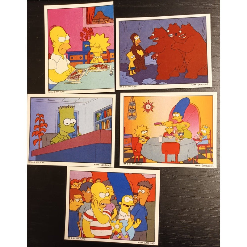 The Simpsons Panini Stickers fra år 1991