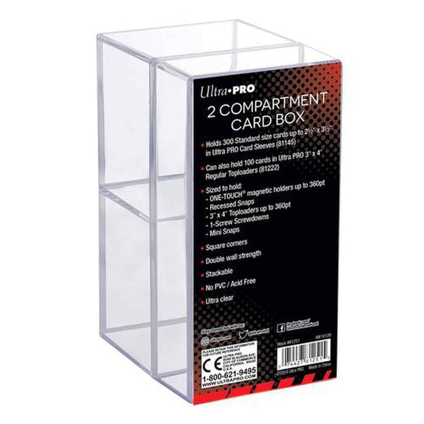 2-Piece 2-Compartment Clear Card Box